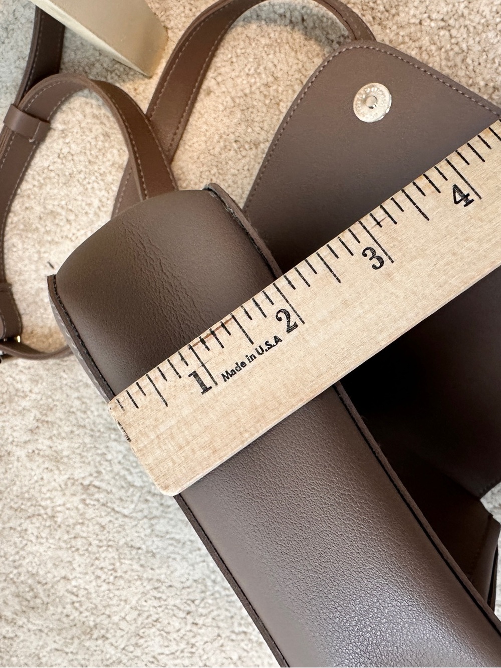 Messenger Bag Faux Leather Brown Fall Crossbody Adjustable Strap - Picture 12 of 12